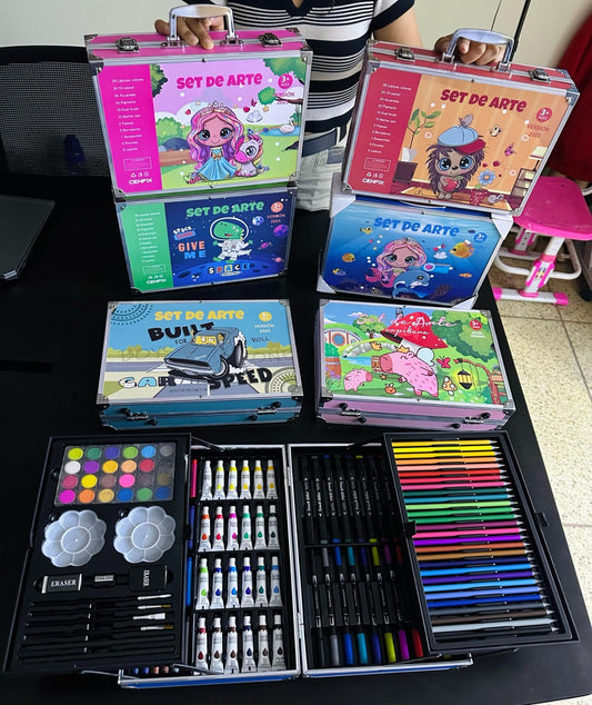 MEGA SET DE ARTE - KIT COMPLETO DE PINTURA Y DIBUJO